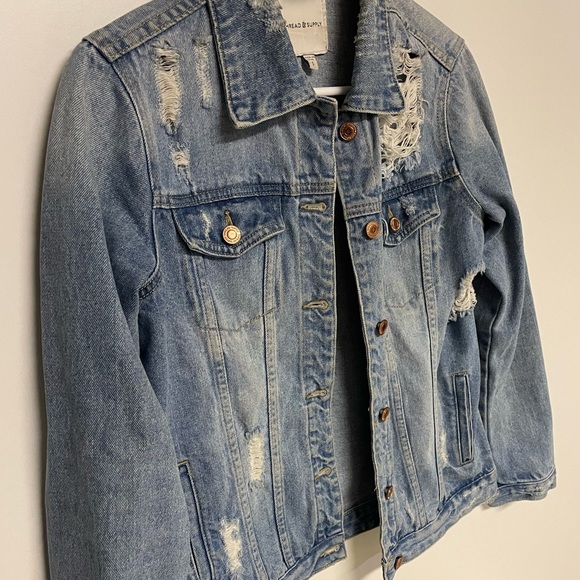 Thread & Supply Heavy Distressed Jean Jacket - Picture 2 of 6